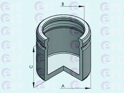 Ert 150985-C Front brake caliper piston 150985C