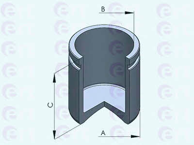 Ert 151202-C Front brake caliper piston 151202C
