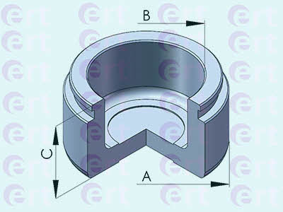 Ert 151151-C Front brake caliper piston 151151C