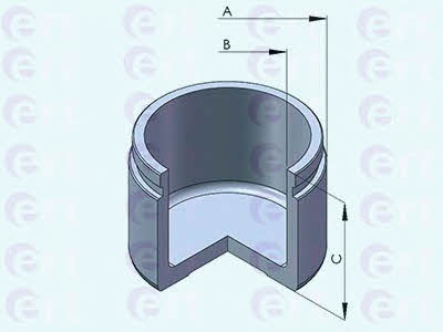 Ert 151245-C Front brake caliper piston 151245C