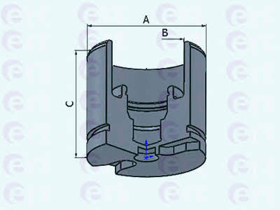 Ert 151327-C Front brake caliper piston 151327C