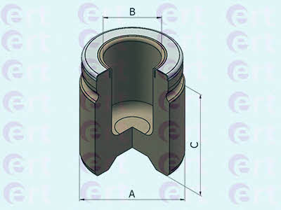 Ert 151184-C Front brake caliper piston 151184C
