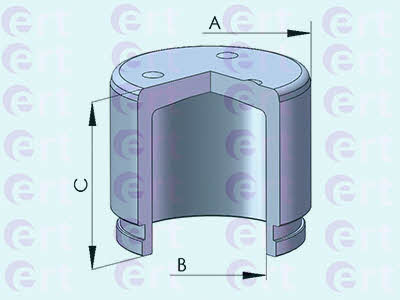 Ert 151161-C Front brake caliper piston 151161C