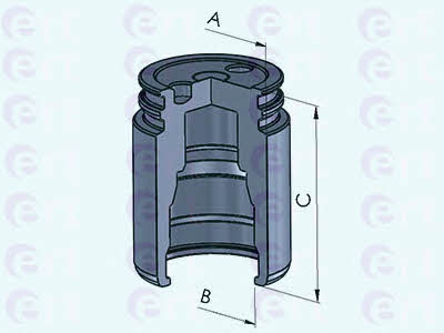 Ert 151282-C Rear brake caliper piston 151282C