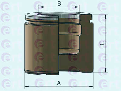Ert 151201-C Front brake caliper piston 151201C