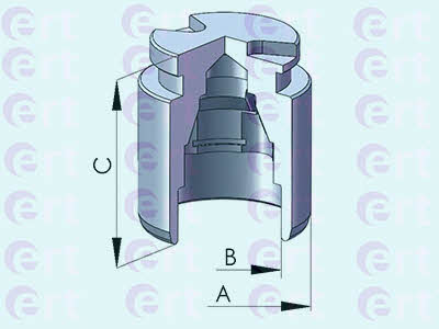 Ert 151074-C Rear brake caliper piston 151074C