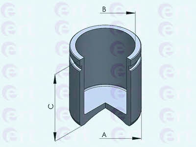 Ert 151267-C Front brake caliper piston 151267C