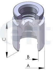 Ert 150288-C Rear brake caliper piston 150288C