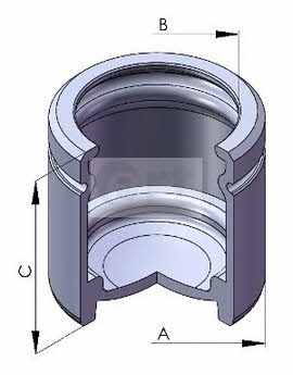 Ert 150566-C Front brake caliper piston 150566C