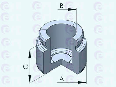 Ert 150773-C Rear brake caliper piston 150773C