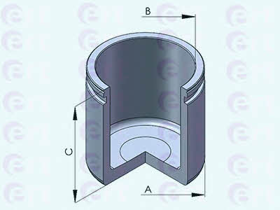 Ert 150792-C Front brake caliper piston 150792C