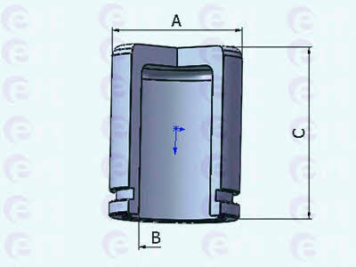 Ert 150837-C Front brake caliper piston 150837C