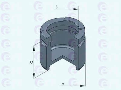 Ert 150935-C Front brake caliper piston 150935C