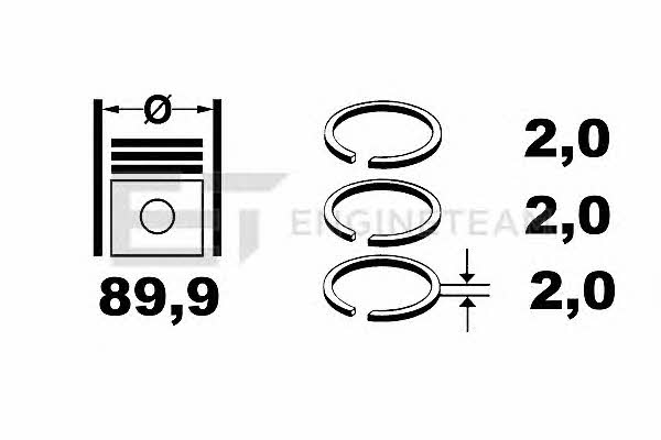 Et engineteam R1002500 Piston Ring Kit R1002500