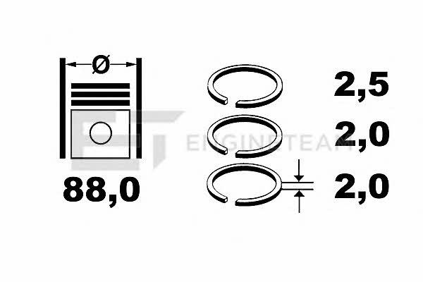 Et engineteam R1007900 Piston Ring Kit R1007900