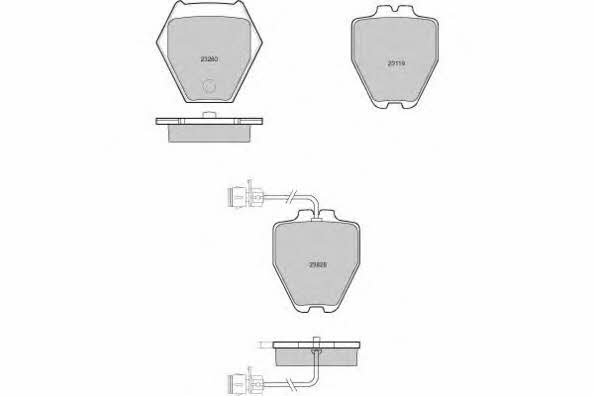 ETF 12-1122 Brake Pad Set, disc brake 121122