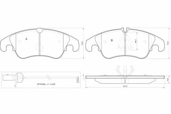 ETF 12-1515 Brake Pad Set, disc brake 121515