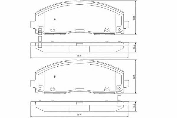 ETF 12-1543 Brake Pad Set, disc brake 121543