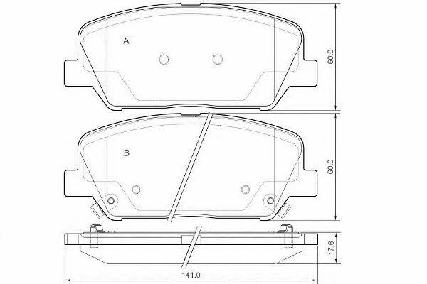 ETF 12-1530 Brake Pad Set, disc brake 121530