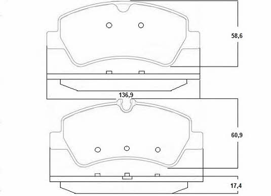 ETF 12-1526 Brake Pad Set, disc brake 121526