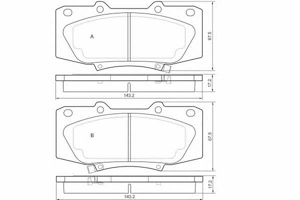 ETF 12-1549 Brake Pad Set, disc brake 121549