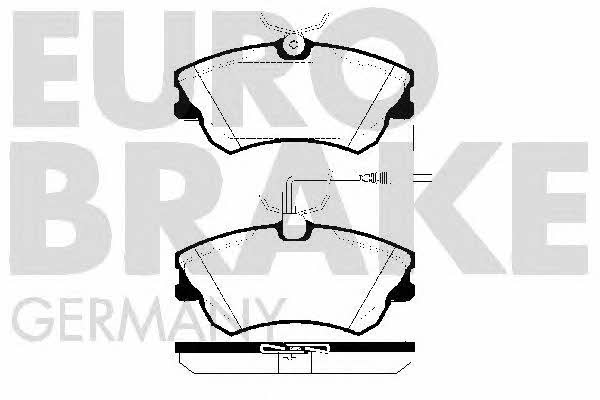 Eurobrake 5502223933 Brake Pad Set, disc brake 5502223933
