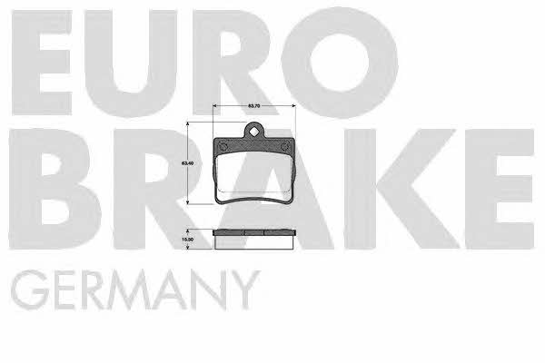 Eurobrake 5502223334 Brake Pad Set, disc brake 5502223334