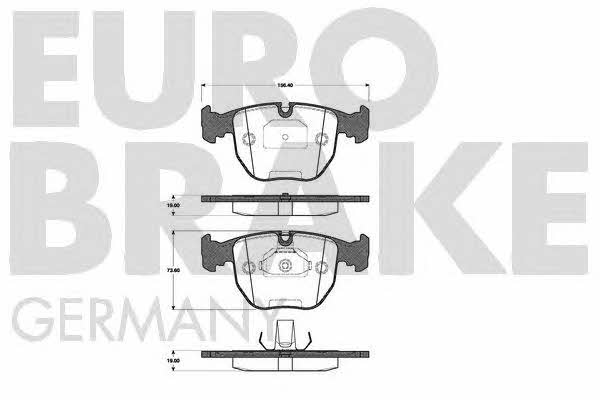 Eurobrake 5502221517 Brake Pad Set, disc brake 5502221517