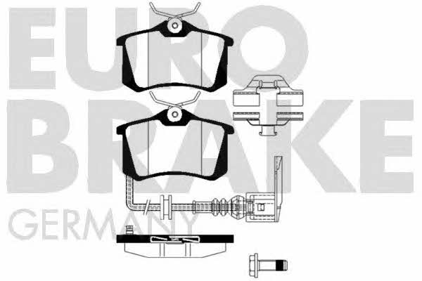 Eurobrake 5502224781 Brake Pad Set, disc brake 5502224781