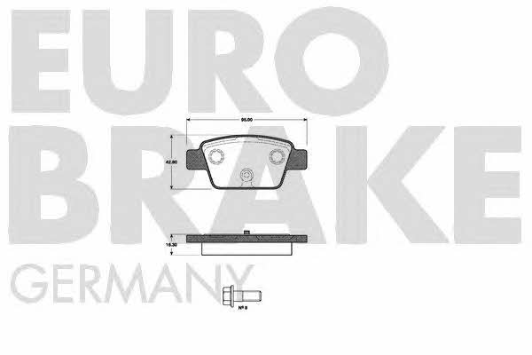 Eurobrake 5502222366 Brake Pad Set, disc brake 5502222366