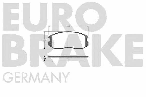 Eurobrake 5502223017 Brake Pad Set, disc brake 5502223017