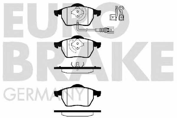 Eurobrake 5502224757 Brake Pad Set, disc brake 5502224757
