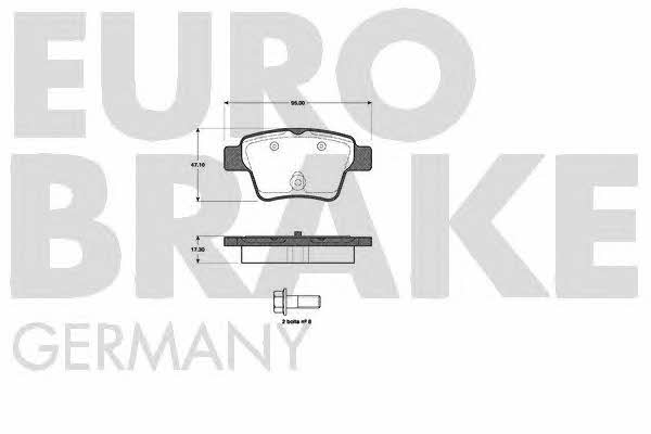 Eurobrake 5502221954 Brake Pad Set, disc brake 5502221954