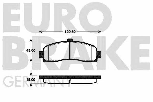 Eurobrake 5502222239 Brake Pad Set, disc brake 5502222239