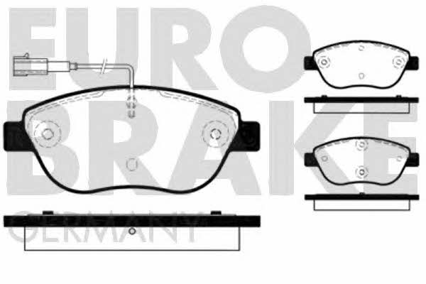 Eurobrake 5502222364 Brake Pad Set, disc brake 5502222364