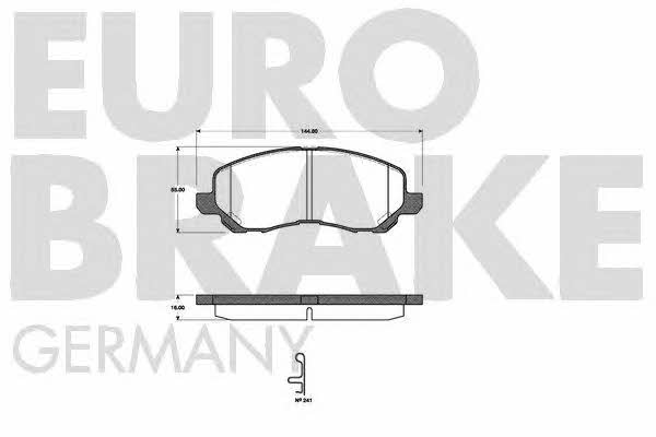 Eurobrake 5502223028 Brake Pad Set, disc brake 5502223028