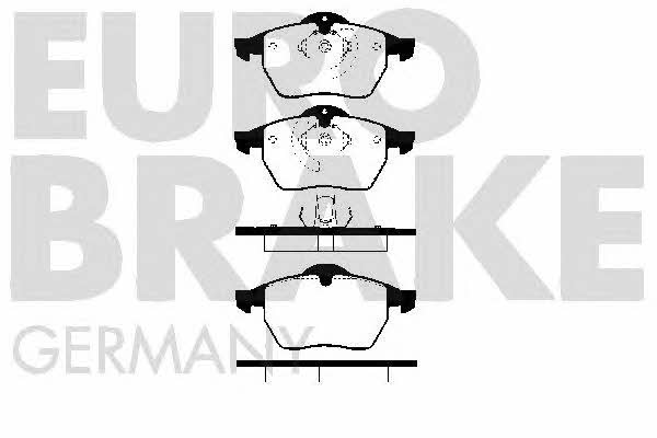 Eurobrake 5502223613 Brake Pad Set, disc brake 5502223613
