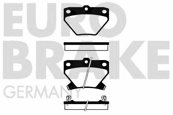 Eurobrake 5502224557 Brake Pad Set, disc brake 5502224557