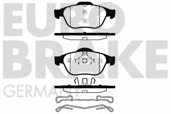 Eurobrake 5502223949 Brake Pad Set, disc brake 5502223949