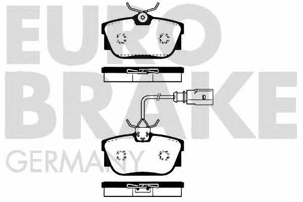 Eurobrake 5502224759 Brake Pad Set, disc brake 5502224759