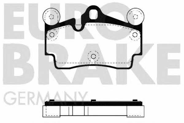 Eurobrake 5502224773 Brake Pad Set, disc brake 5502224773