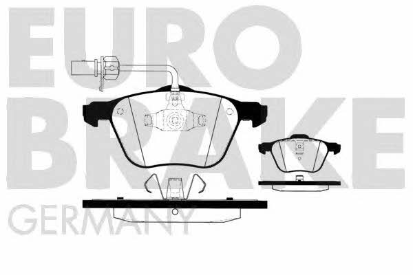 Eurobrake 5502224754 Brake Pad Set, disc brake 5502224754