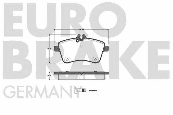 Eurobrake 5502223355 Brake Pad Set, disc brake 5502223355