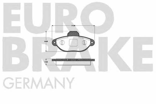 Eurobrake 5502222374 Brake Pad Set, disc brake 5502222374