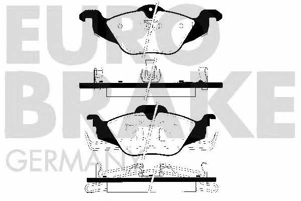 Eurobrake 5502223618 Brake Pad Set, disc brake 5502223618