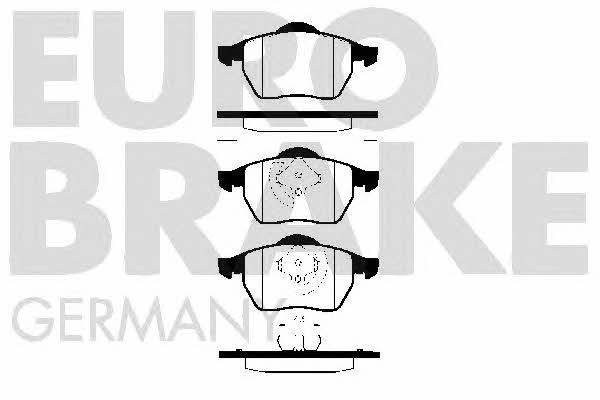 Eurobrake 5502224734 Brake Pad Set, disc brake 5502224734