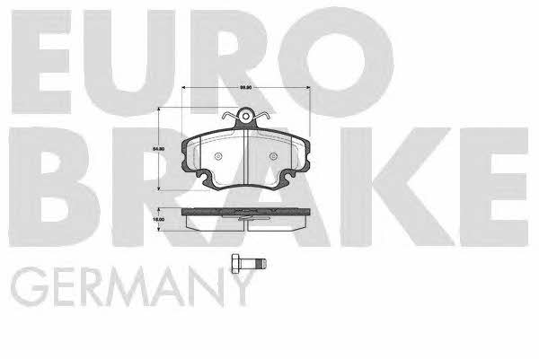 Eurobrake 5502223953 Brake Pad Set, disc brake 5502223953