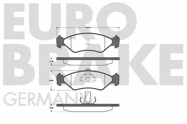 Eurobrake 5502222535 Brake Pad Set, disc brake 5502222535