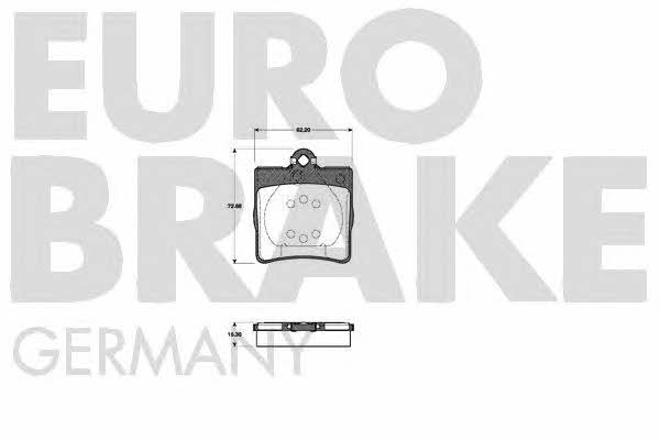 Eurobrake 5502223335 Brake Pad Set, disc brake 5502223335