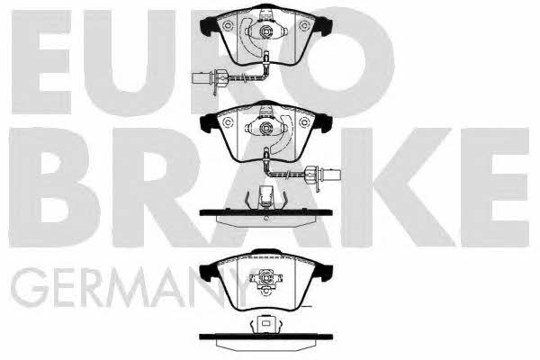 Eurobrake 5502224782 Brake Pad Set, disc brake 5502224782